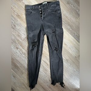 Abercrombie high rise dark waste jeans